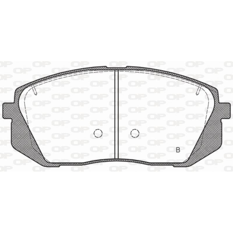 Jeu de 4 plaquettes de frein avant OPEN PARTS BPE1302.52 - Visuel 1