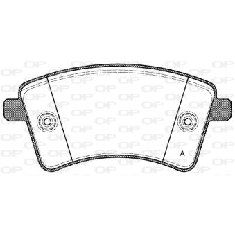Jeu de 4 plaquettes de frein avant OPEN PARTS OEM 4154210610
