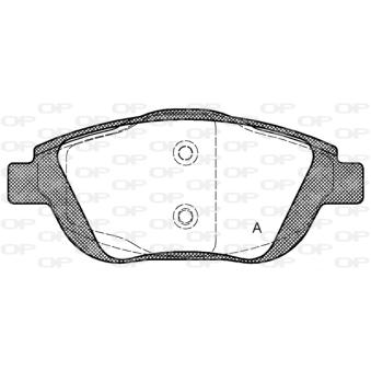 Jeu de 4 plaquettes de frein avant OPEN PARTS OEM 1611837880