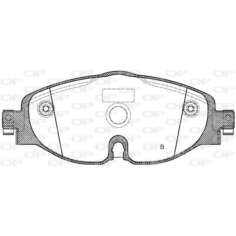 Jeu de 4 plaquettes de frein avant OPEN PARTS BPE1515.01 - Visuel 1