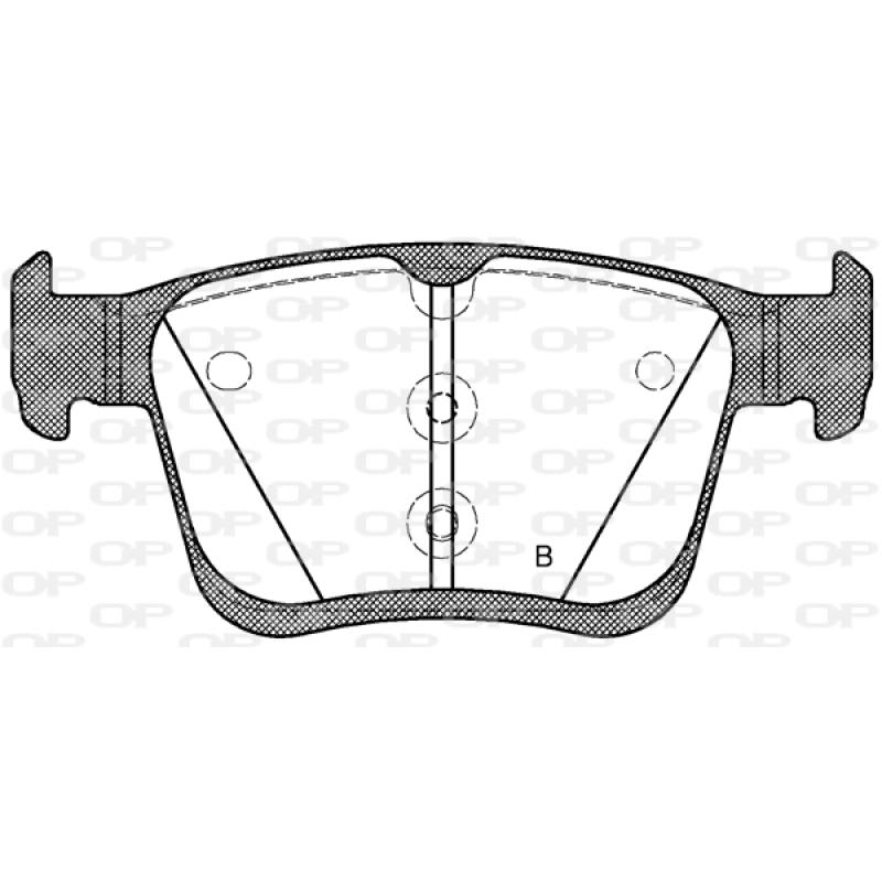 Jeu de 4 plaquettes de frein avant OPEN PARTS BPE1516.00 - Visuel 1