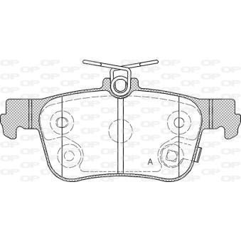 Jeu de 4 plaquettes de frein avant OPEN PARTS OEM KTLJ9C2M008ANB