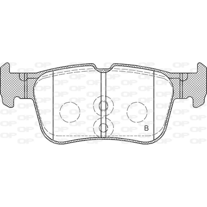 Jeu de 4 plaquettes de frein avant OPEN PARTS BPE1551.28 - Visuel 1