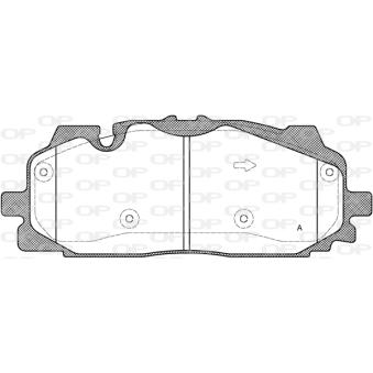 Jeu de 4 plaquettes de frein avant OPEN PARTS OEM 4K0698151C