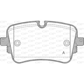 Jeu de 4 plaquettes de frein avant OPEN PARTS OEM 4M0698451AG