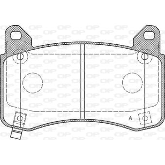 Jeu de 4 plaquettes de frein avant OPEN PARTS BPE1992.04 pour TESLA MODEL 3 EV AWD - 208cv