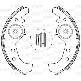 Jeu de mâchoires de frein OPEN PARTS OEM 9948237 Jeu de mâchoires de frein OPEN PARTS OEM 9948237
