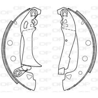 Jeu de mâchoires de frein OPEN PARTS OEM 5881159