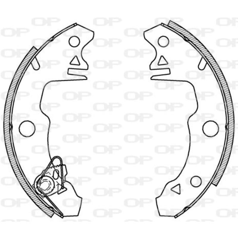 Jeu de mâchoires de frein OPEN PARTS BSA2005.00 - Visuel 1