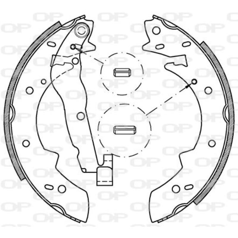Jeu de mâchoires de frein OPEN PARTS BSA2006.00 - Visuel 1