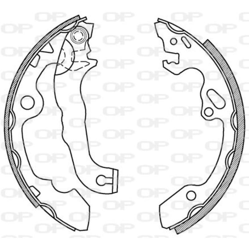 Jeu de mâchoires de frein OPEN PARTS BSA2008.00 - Visuel 1