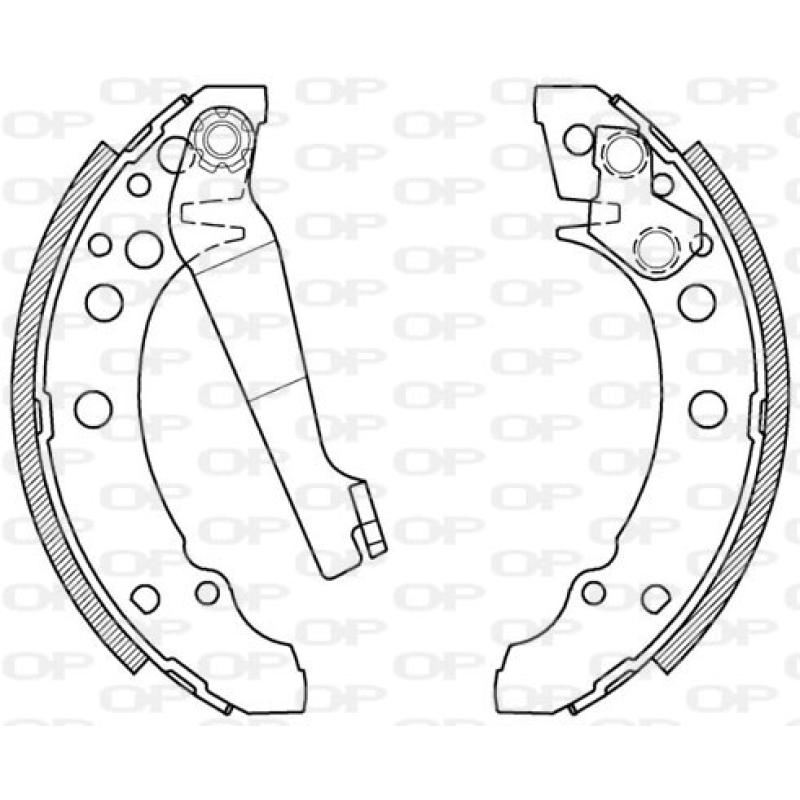 Jeu de mâchoires de frein OPEN PARTS BSA2013.00 - Visuel 1