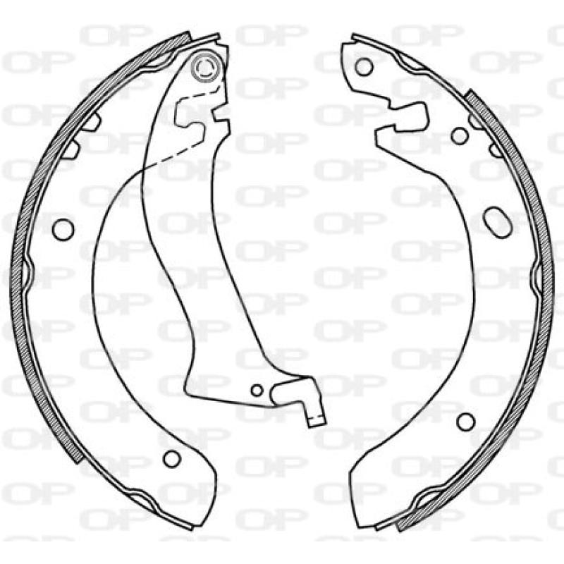 Jeu de mâchoires de frein OPEN PARTS BSA2016.00 - Visuel 1