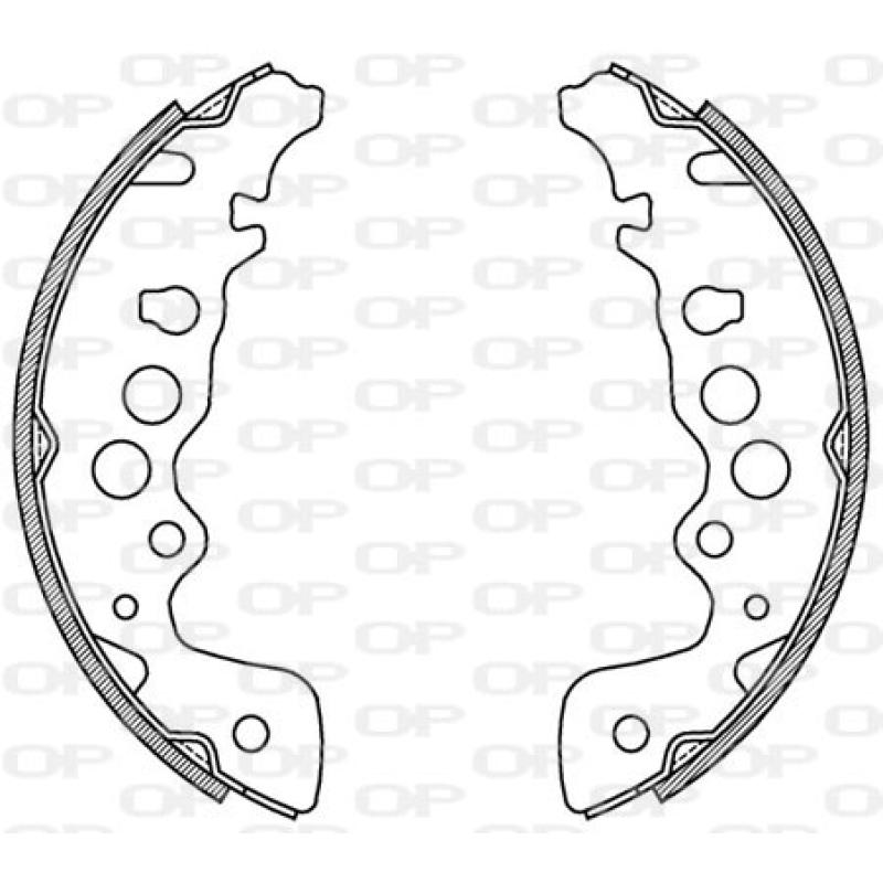 Jeu de mâchoires de frein OPEN PARTS BSA2017.00 - Visuel 1