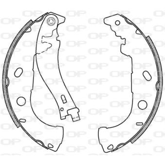 Jeu de mâchoires de frein OPEN PARTS OEM 77362284