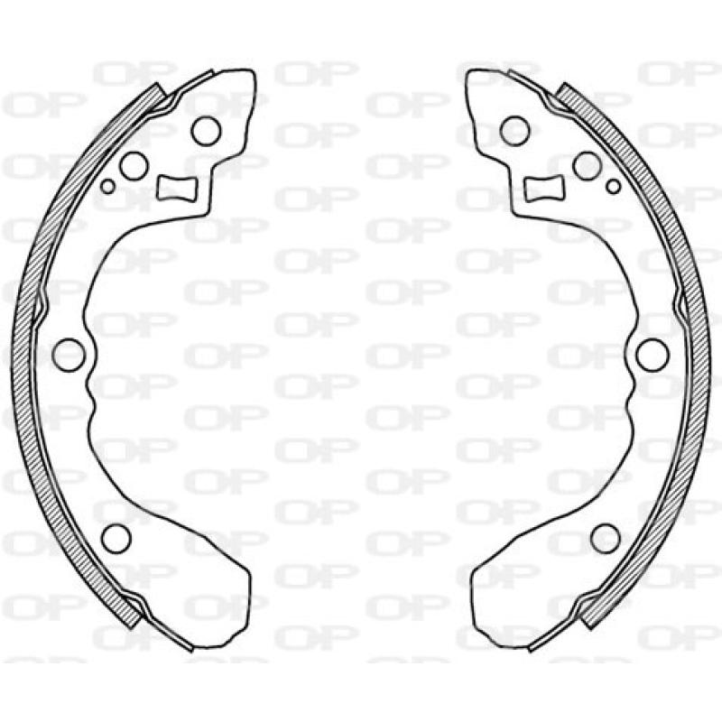 Jeu de mâchoires de frein OPEN PARTS BSA2027.00 - Visuel 1