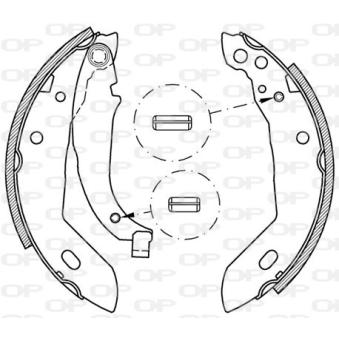 Jeu de mâchoires de frein OPEN PARTS OEM 424171
