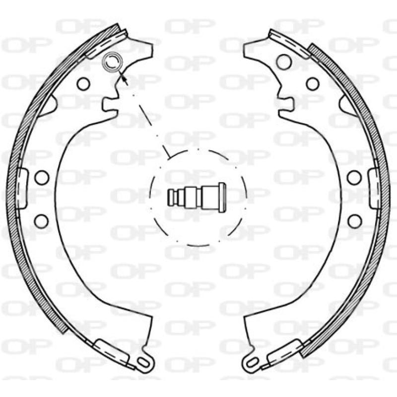 Jeu de mâchoires de frein OPEN PARTS BSA2031.00 - Visuel 1