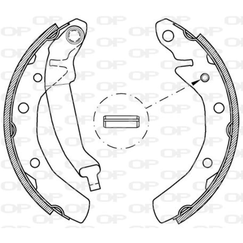 Jeu de mâchoires de frein OPEN PARTS BSA2032.00 - Visuel 1