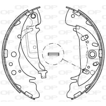 Jeu de mâchoires de frein OPEN PARTS OEM 5830526A10