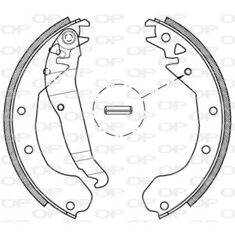 Jeu de mâchoires de frein OPEN PARTS OEM 1605594 Jeu de mâchoires de frein OPEN PARTS OEM 1605594