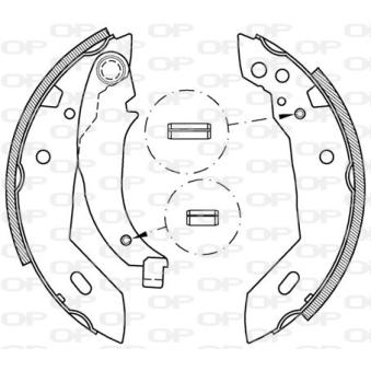 Jeu de mâchoires de frein OPEN PARTS OEM 424172