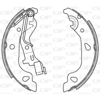Jeu de mâchoires de frein OPEN PARTS OEM 77362296