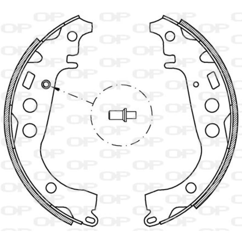 Jeu de mâchoires de frein OPEN PARTS BSA2044.00 - Visuel 1