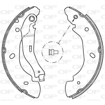 Jeu de mâchoires de frein OPEN PARTS OEM 1C152200AD
