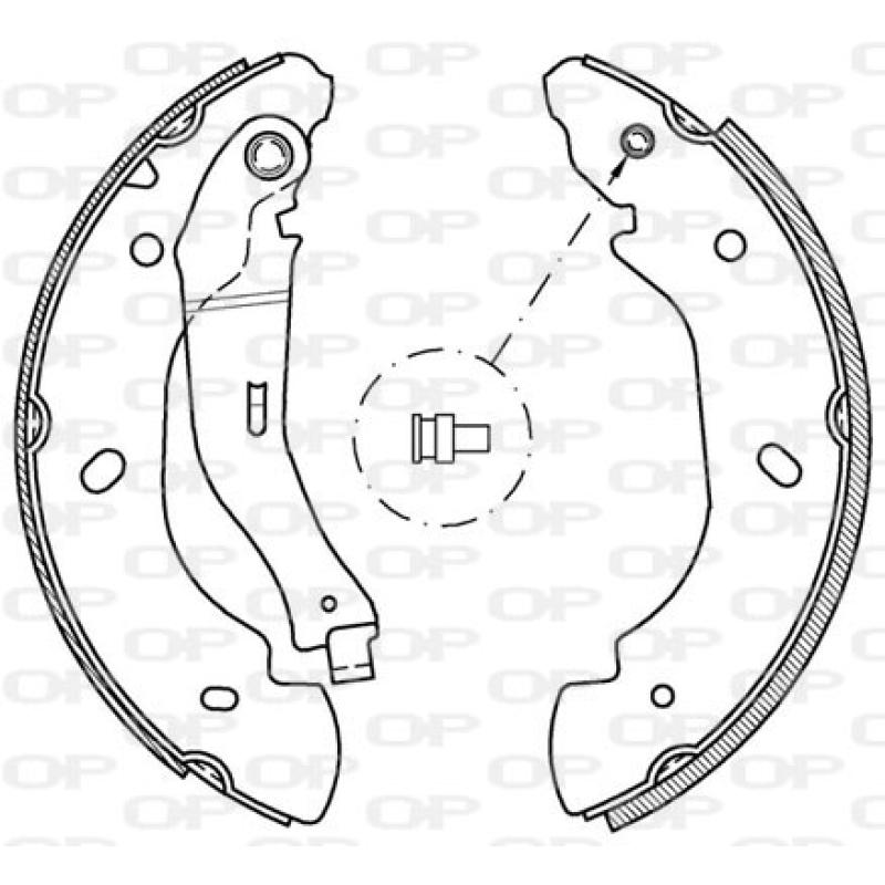 Jeu de mâchoires de frein OPEN PARTS BSA2047.00 - Visuel 1