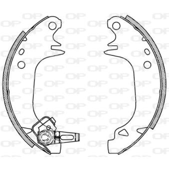 Jeu de mâchoires de frein OPEN PARTS OEM 7701201679