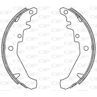 Jeu de mâchoires de frein OPEN PARTS OEM 77362454