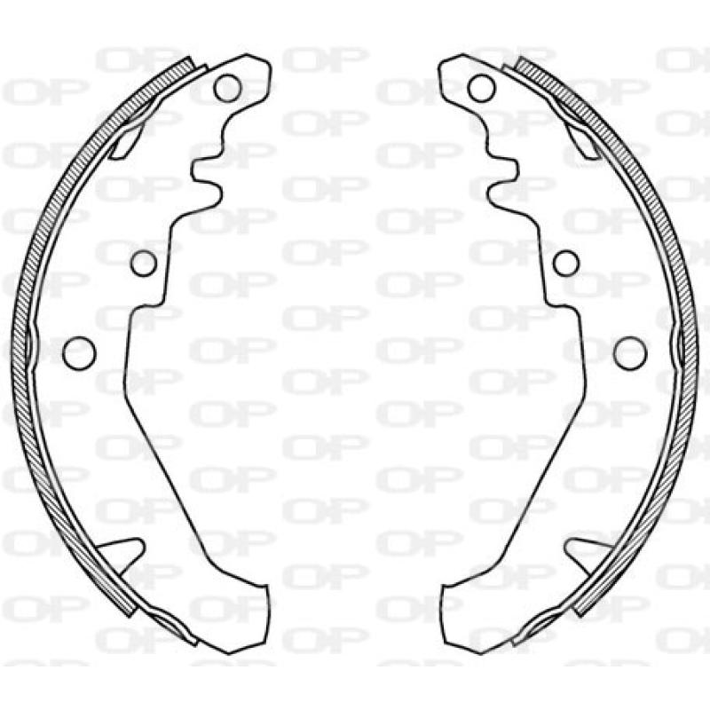 Jeu de mâchoires de frein OPEN PARTS BSA2069.00 - Visuel 1