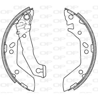 Jeu de mâchoires de frein OPEN PARTS OEM 5830524A30