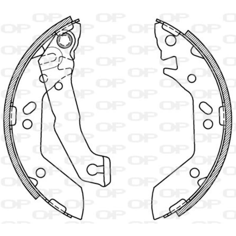 Jeu de mâchoires de frein OPEN PARTS BSA2070.00 - Visuel 1