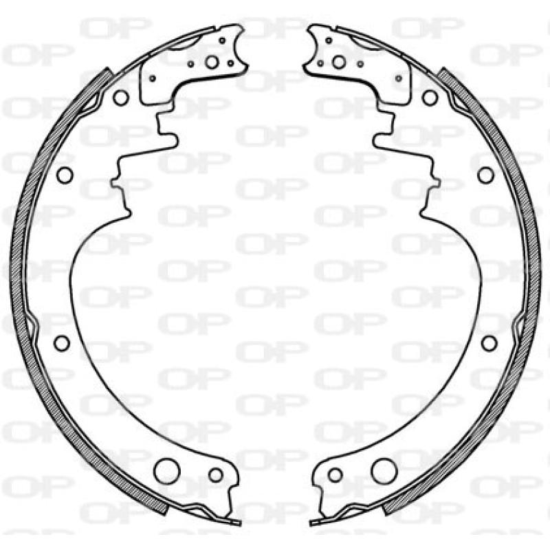 Jeu de mâchoires de frein OPEN PARTS BSA2072.00 - Visuel 1