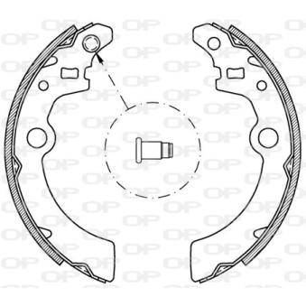Jeu de mâchoires de frein OPEN PARTS OEM 5320076G51