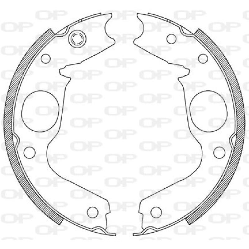 Jeu de mâchoires de frein OPEN PARTS BSA2076.00 - Visuel 1