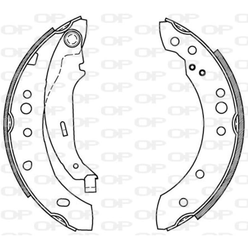 Jeu de mâchoires de frein OPEN PARTS BSA2078.00 - Visuel 1