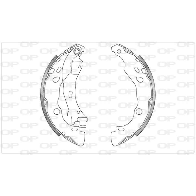 Jeu de mâchoires de frein OPEN PARTS BSA2080.00 - Visuel 1