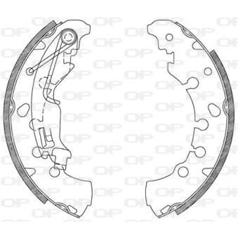 Jeu de mâchoires de frein OPEN PARTS OEM 95517922 Jeu de mâchoires de frein OPEN PARTS OEM 95517922