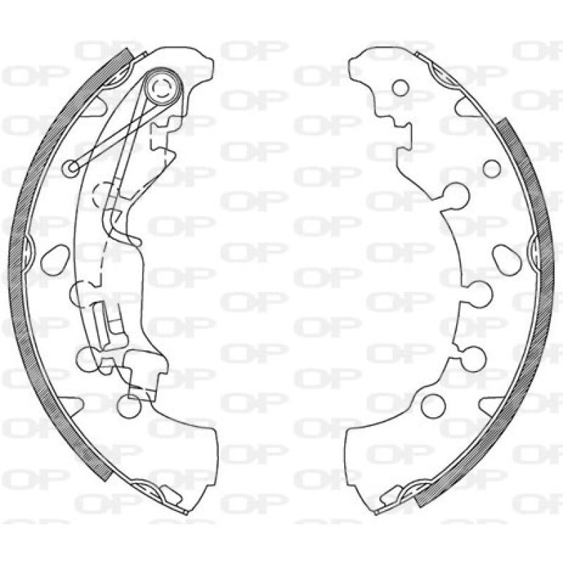 Jeu de mâchoires de frein OPEN PARTS BSA2085.00 - Visuel 1