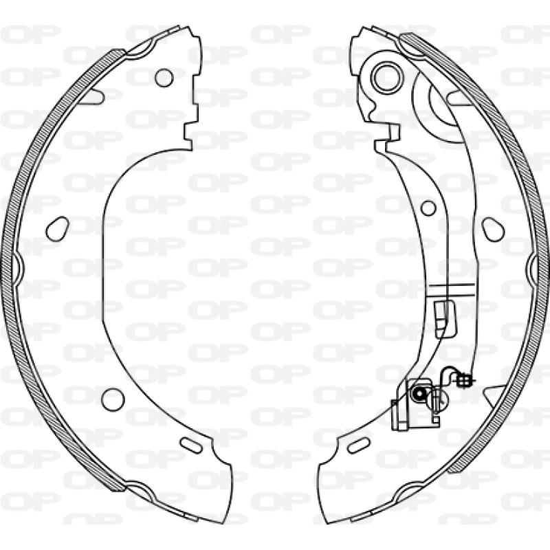 Jeu de mâchoires de frein OPEN PARTS BSA2086.00 - Visuel 1