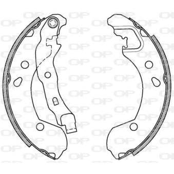 Jeu de mâchoires de frein OPEN PARTS OEM 7701208358
