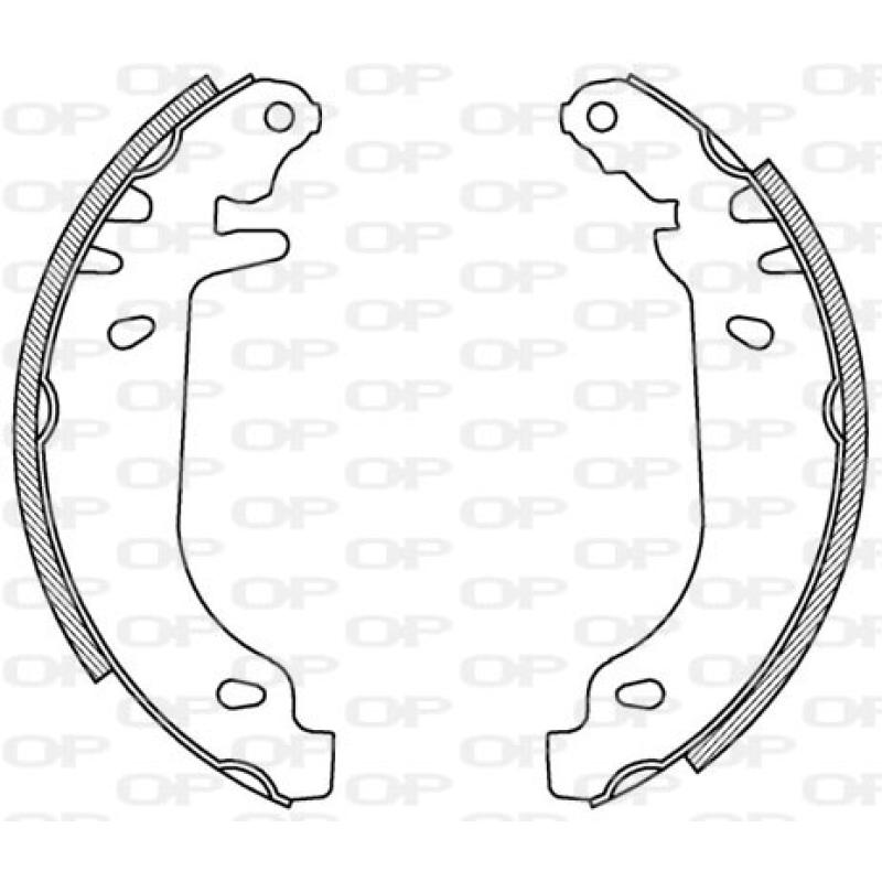 Jeu de mâchoires de frein OPEN PARTS BSA2088.00 - Visuel 1