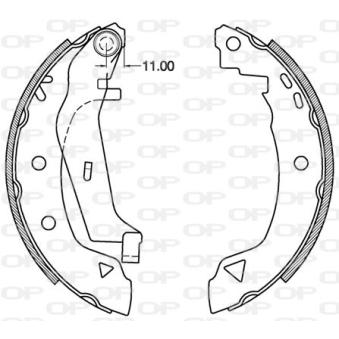 Jeu de mâchoires de frein OPEN PARTS OEM 720466