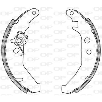 Jeu de mâchoires de frein OPEN PARTS OEM 6978969
