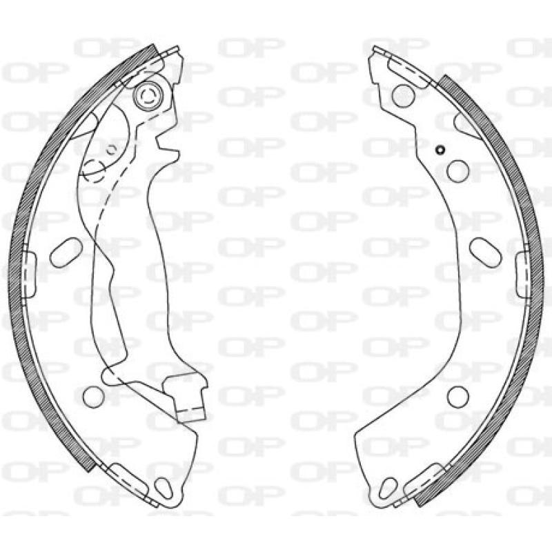 Jeu de mâchoires de frein OPEN PARTS BSA2108.00 - Visuel 1