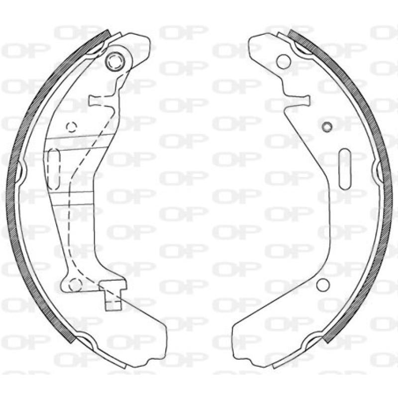 Jeu de mâchoires de frein OPEN PARTS BSA2112.00 - Visuel 1