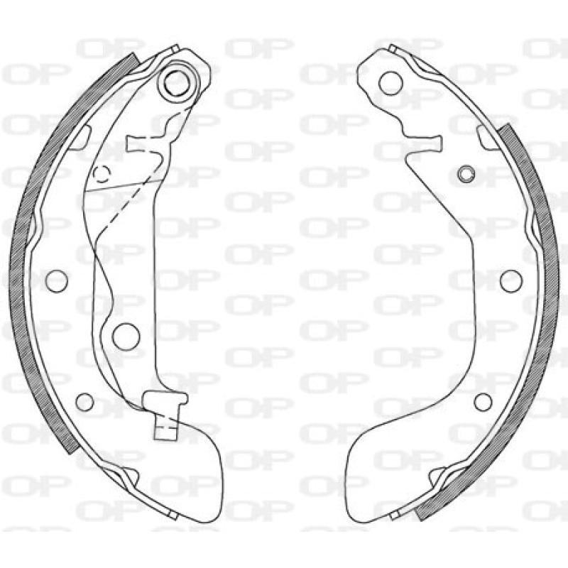 Jeu de mâchoires de frein OPEN PARTS BSA2117.00 - Visuel 1